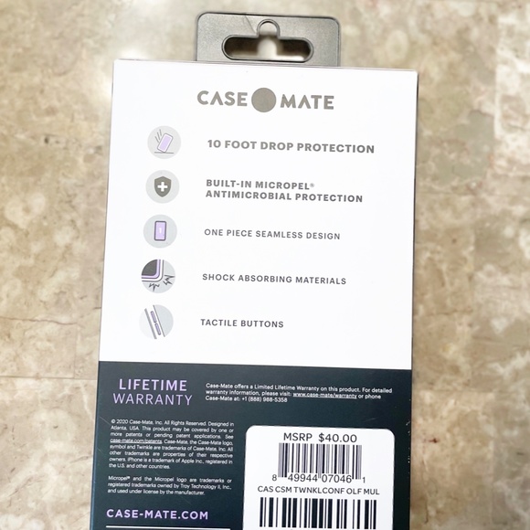 NEW Case Mate Twinkle Confetti Case for iPhone 2020 5.4" 12 Mini NIB - Picture 2 of 2